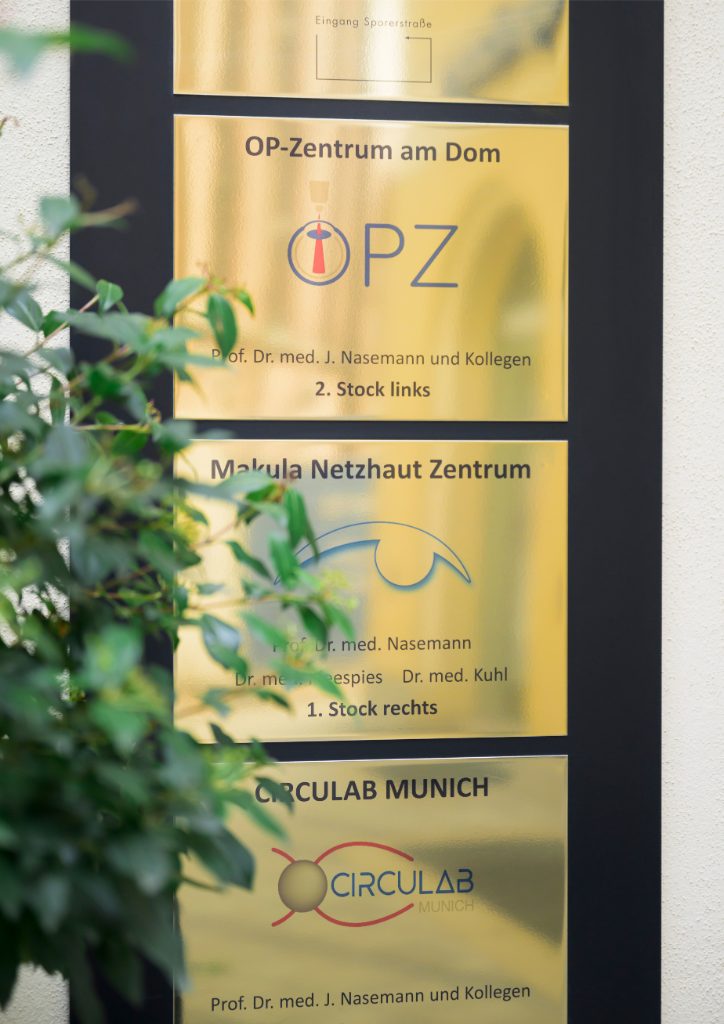makula-netzhaut-zentrum-muenchen-eingangsschild